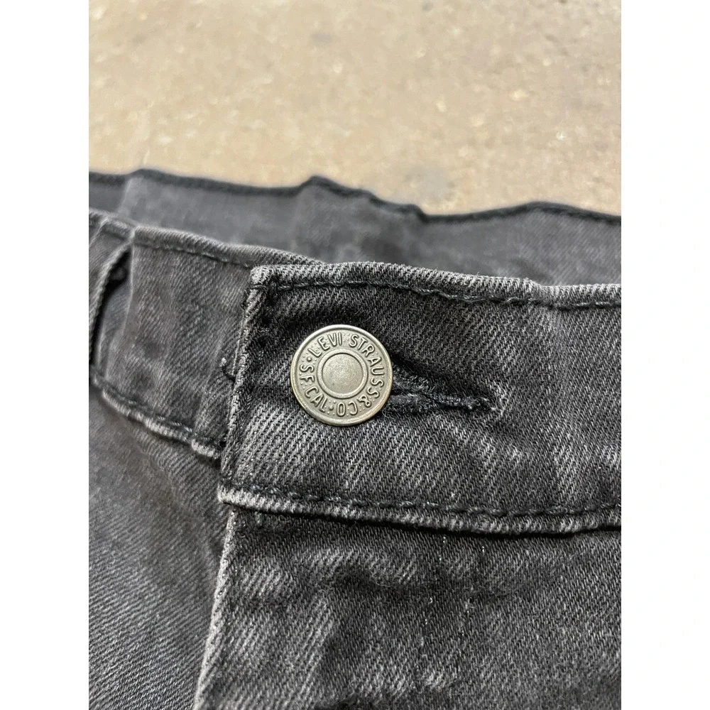 Levis 511‎ Jeans Mens 34x30 Black Denim Slim Fit Tapered Leg Zip Fly Waterless
